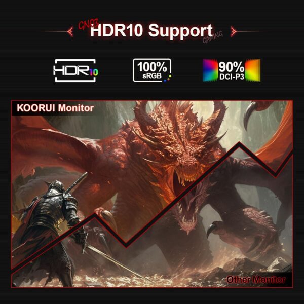 KOORUI GN03 27" 1440P QHD HDR Gaming Monitor - Image 2