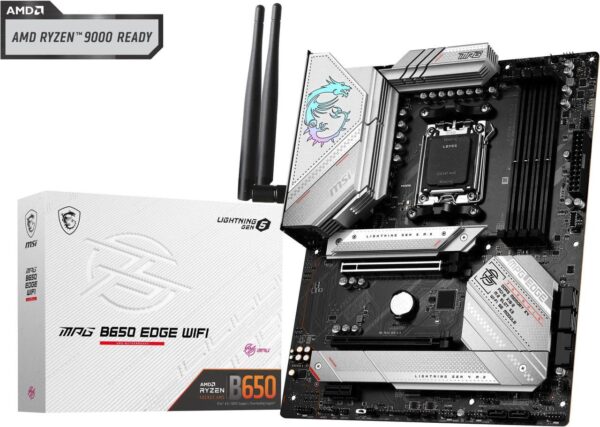 MSI MPG B650 EDGE WIFI AM5 ATX Motherboard – DDR5, Ryzen 7000 & 9000