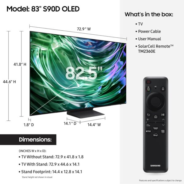 Samsung S90D 83" OLED 4K Smart TV